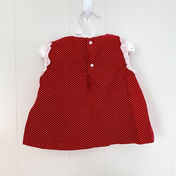 Vintage Nannekins Red Polka Dot Kangaroo Top - Picture 6 of 8